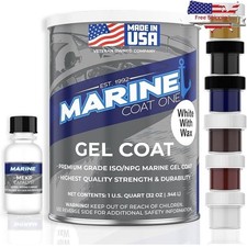 High Gloss White Gel Coat W/ Wax Boat Repair UV Resistant Scratch Fill New