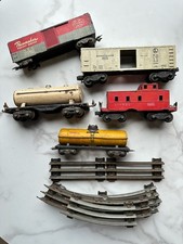 Vintage Toy Train Set w/ Tracks Cars Controller Switch Untested Lot