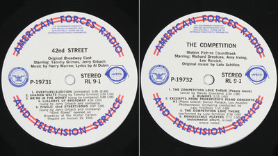 1980 AFRTS 42nd ST Broadway The Competition Soundtrack Schifrin Armed Forces