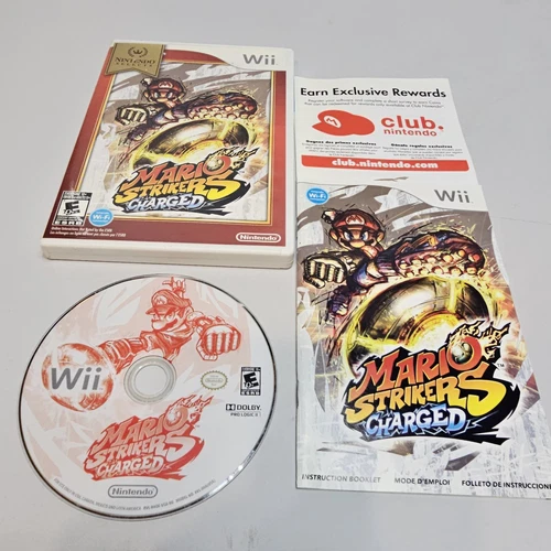 Mario Strikers Charged (Nintendo Wii, 2007) CIB with manual TESTED