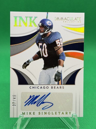 2022 Immaculate Mike Singletary #INK-MSI Ink Auto /49