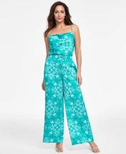 I.n.c. International Concepts Women's Printed Wide-Leg Pants - Nadia Blooms - XL