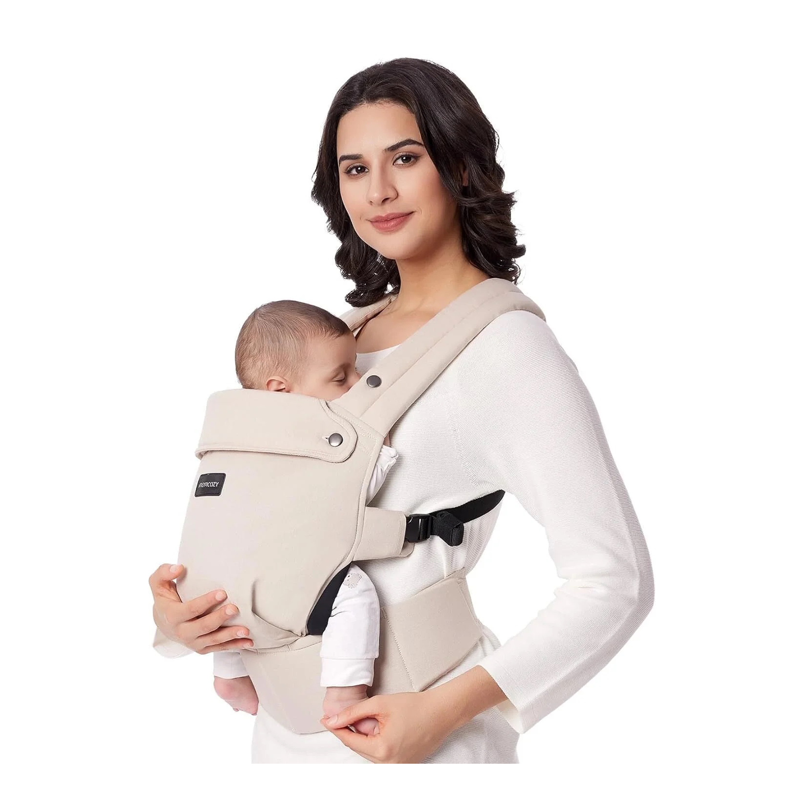 Momcozy Baby Carrier - Ergonomic, Cozy And Lightweight Carrier - 7-44lbs - Khaki-image