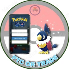 Pokémon Go  ✨ Shiny Chatot ✨ PTC 80K Dust OR 1Mil Dust