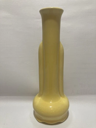 Vintage Yellow Art Deco Design Pottery Ceramic Vase Shawnee?