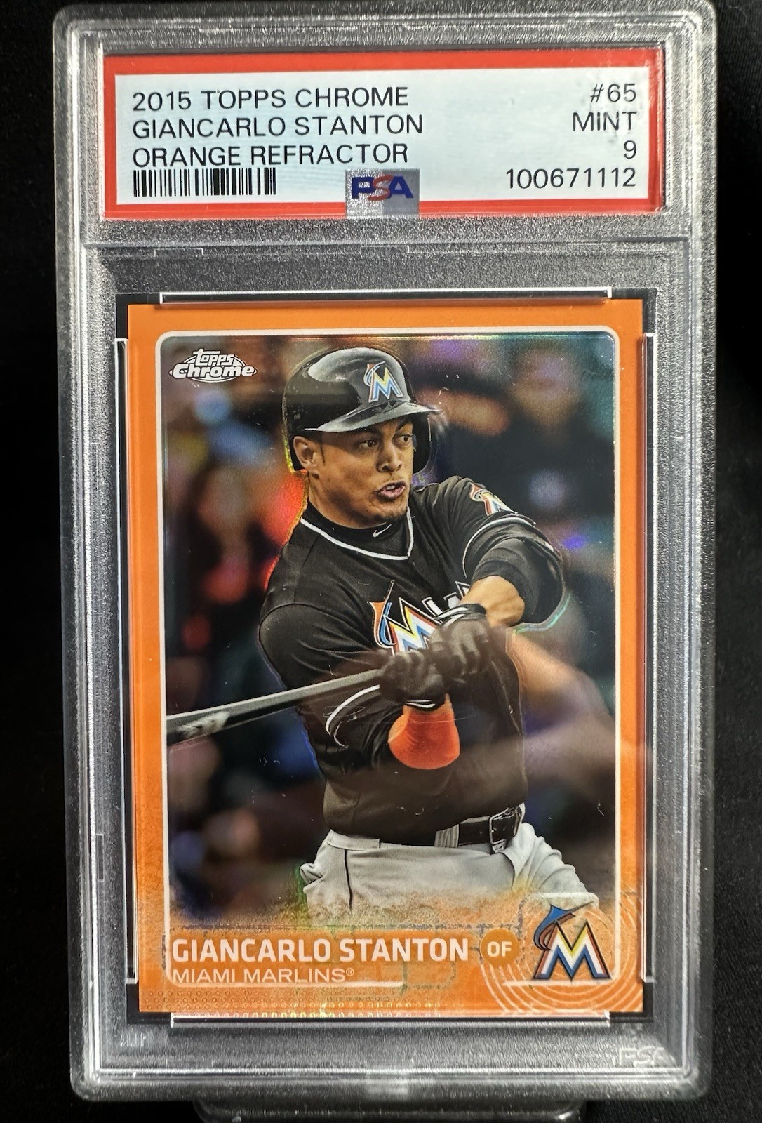 2015 Topps Chrome - Giancarlo Stanton #65 Orange Refractor /25