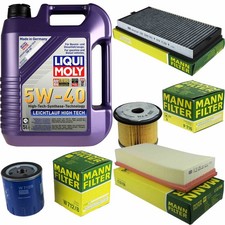 KIT TAGLIANDO FILTRO OLIO LIQUIDO MOLY 5L 5W-40 per PEUGEOT 406 BREAK 8E/F 1.9 TD