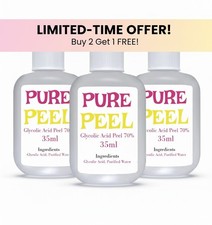 GLYCOLIC ACID Skin Peel 10%-70% AHA Peel - Acne Blackheads Dark Spots Oily Skin