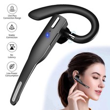 Bluetooth 5.0 Earpiece Wireless Headset Noise Cancelling Earbuds Driving Trucker