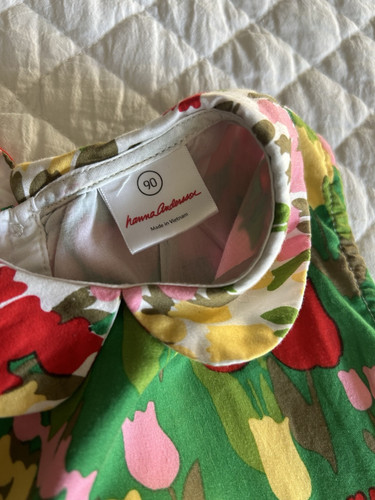 Hanna Andersson Tulips Dress Little Girls Easter Spring EUC Size 90 - Picture 5 of 7