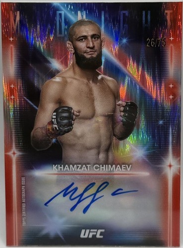 2025 Topps Finest UFC Khamzat Chimaev /75 Intimidators Die-Cut UL3 