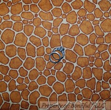 BonEful Fabric FQ Cotton Quilt Brown Gold GIRAFFE Skin Print African Jungle Zoo