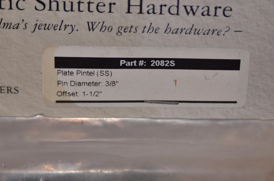 Auténtico obturador herrajes placa pintel bisagra diámetro 3/8" desplazamiento 1-1/2" Foto 2 de 4