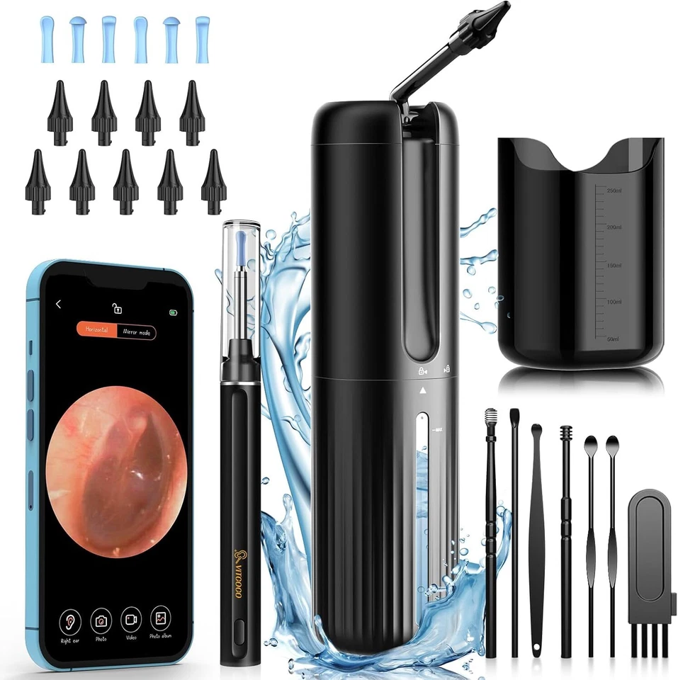 VITCOCO Ohrenschmalz Entferner, 1920P Wifi Ohrreiniger, Elektrischer Ohrenreiniger inkl.