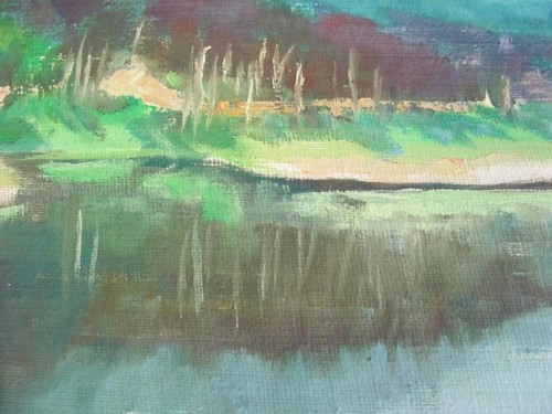 ANTIQUE OIL ON CANVAS PAINTING - Picture 5 of 9