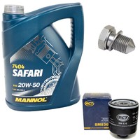 MotoröL ÖLfilter SM836 20W50 5 Liter + ÖLablassschraube FüR Audi VW Seat Skoda