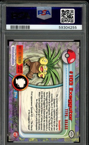 2000 Topps Pokemon Tv Animation Series 2 #103 Exeggutor PSA 9 Mint - Bild 2 von 2