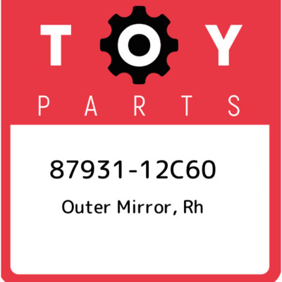 87931-12C60 Toyota Outer mirror, rh 8793112C60, New Genuine OEM  