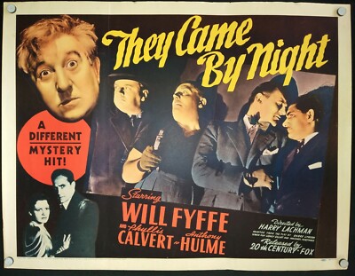 THEY CAME BY NIGHT, Will Fyffe, Phyllis Calvert, HS Poster, hs30