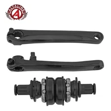 AltaLine BIKE 3 PCS STEEL CRANK SET Black BEACH CRUISER LOWRIDER BMX MTB BICYCLE
