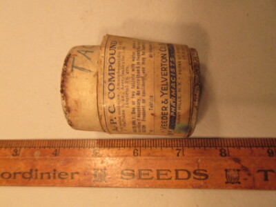 Vintage Container of  A.P.C. Compound (''Acetophenetidin'' and Caffeine)