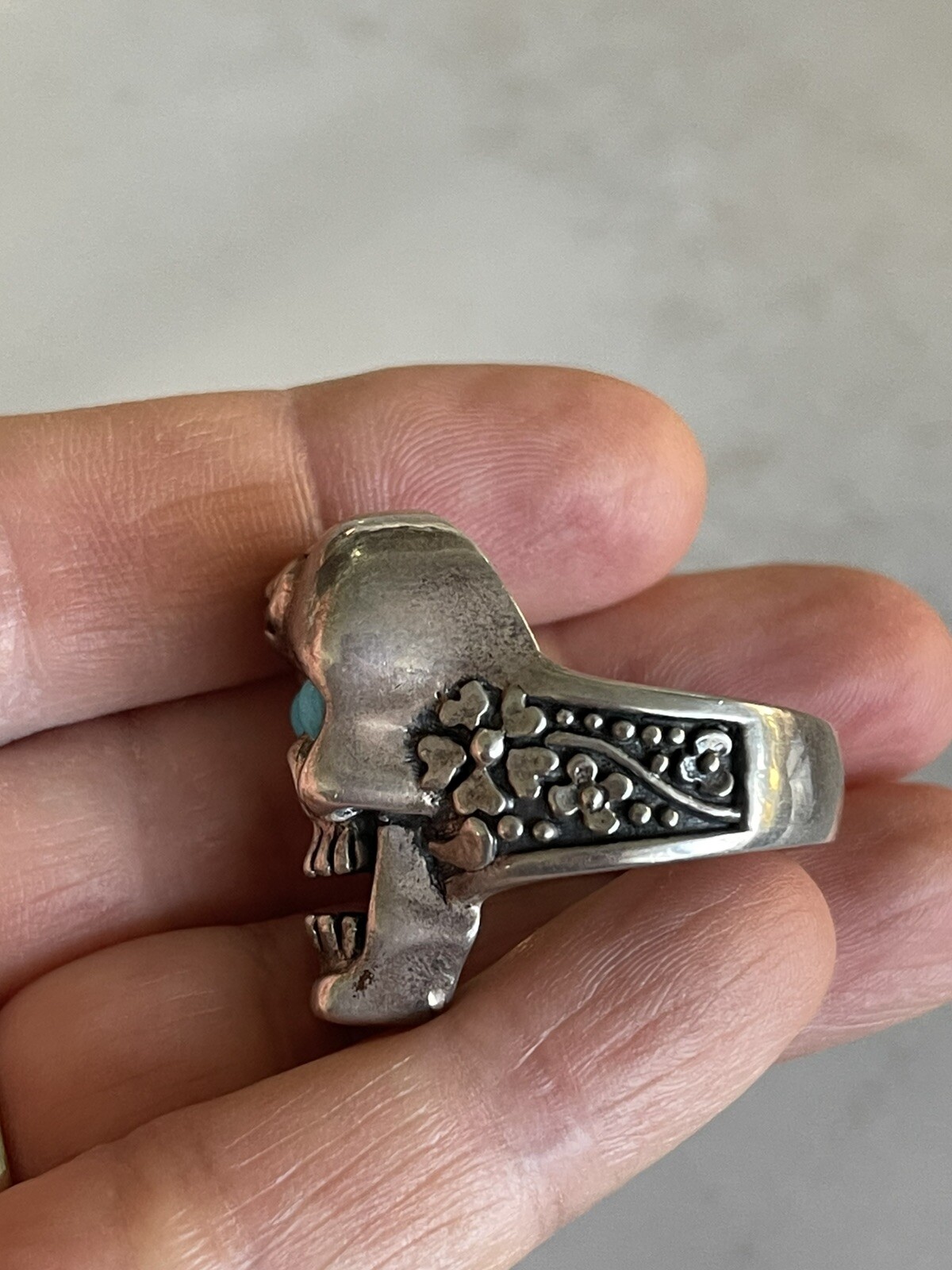 Studio GL Large Men’s Skull Silver Ring, Statemen… - image 8