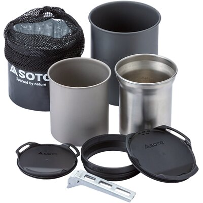 SOTO Thermostack Camping Cooking Set - Multi-Functional Camping Pot S NEW