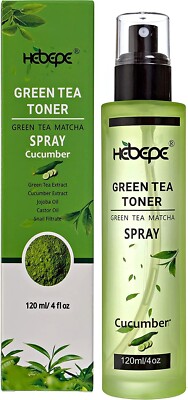 Hebepe Green Tea Matcha Facial Toner Mist with Cucumber，120ml