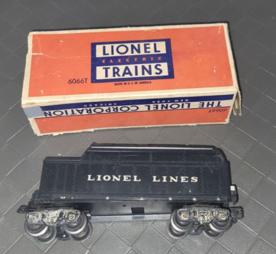 Lionel Electric Trains No 6066T Coal Tender Vintage Model Train Car & Box!