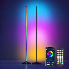 2  47" Smart LED Floor Lamp RGB Remote  APP Control Music Sync Corner Lighting