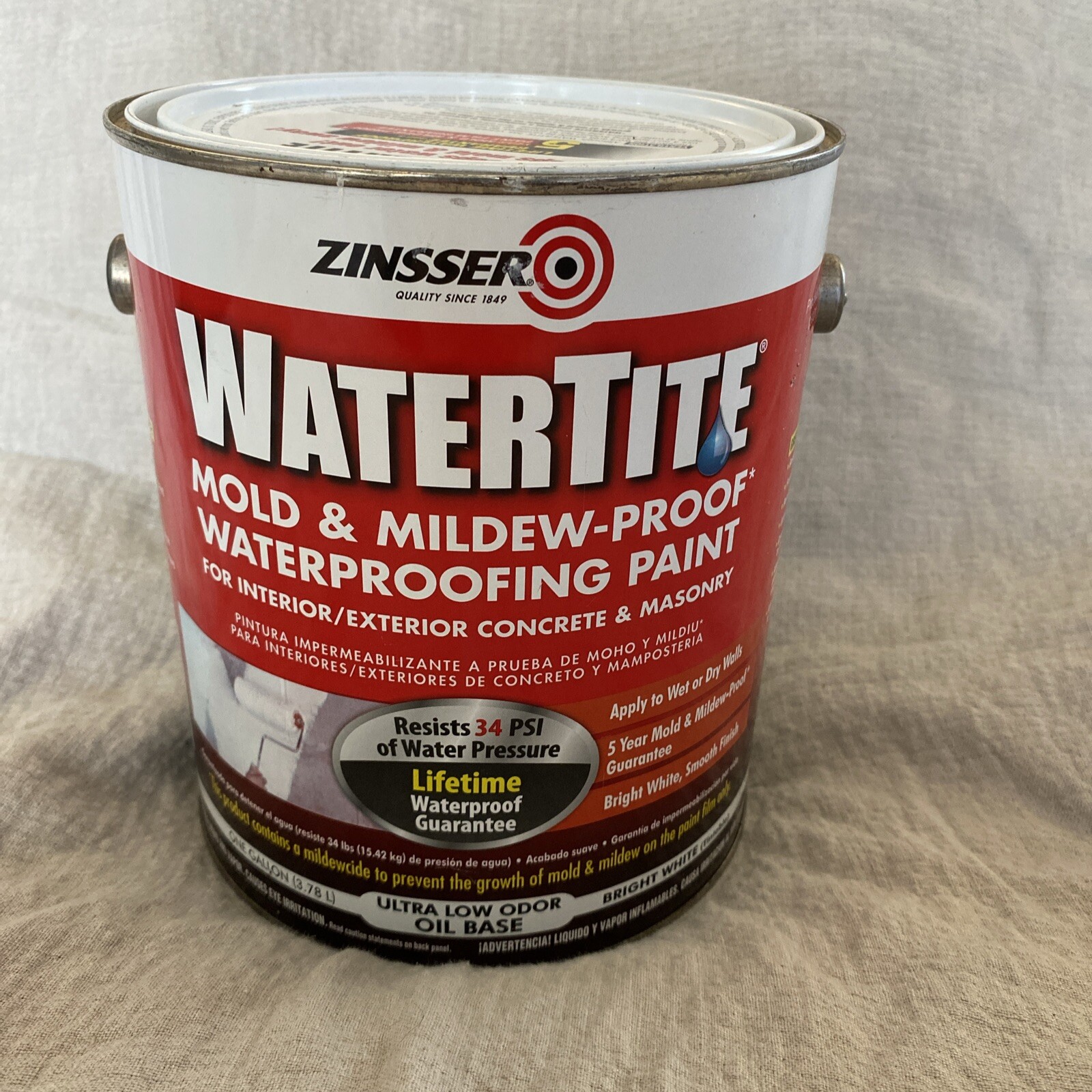 Zinsser WaterTite Mold & MildewProof Waterproofing Paint 1 Gallon eBay