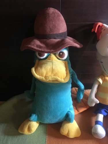 Disney Store Parks Phineas & Perry Platypus Agent P Plush 14" & 16" Tall Stuffed - Picture 2 of 6