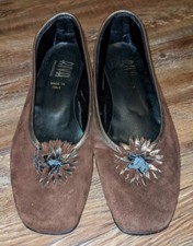Riva Ballerinas Snowflake womens brown suede ballet flats size EU 39 US 8 8.5