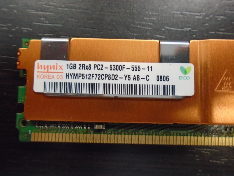 Lot of 4 - Hynix 1GB 2Rx8 PC2-5300F-555-11 Memory Ram. Hp Ram - Image 4 of 4