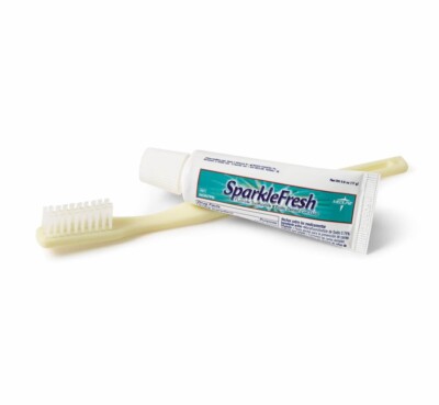 Medline Personal Oral Care Kit Toothbrush and Toothpaste Bag DYKD1015007P2