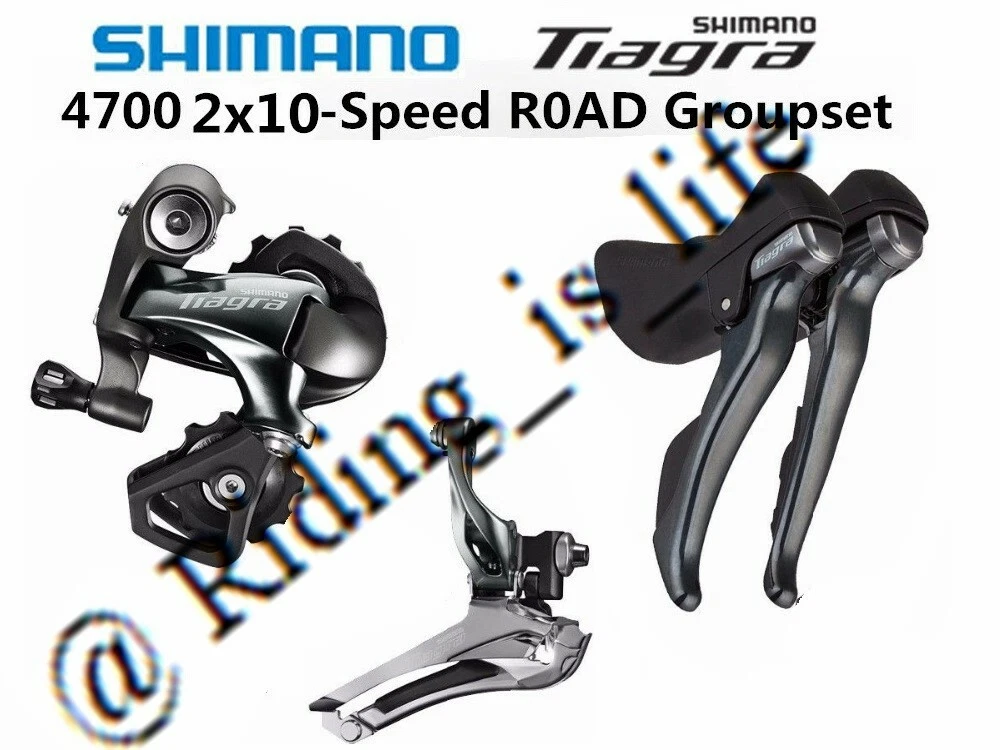 New Shimano Tiagra 4700 2X10 Speed Road Groupset FD-4700+RD-4700+ST-4700  3Pcs