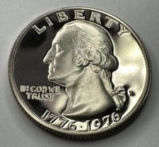1976 S Clad Proof Bicentennial Washington Quarter