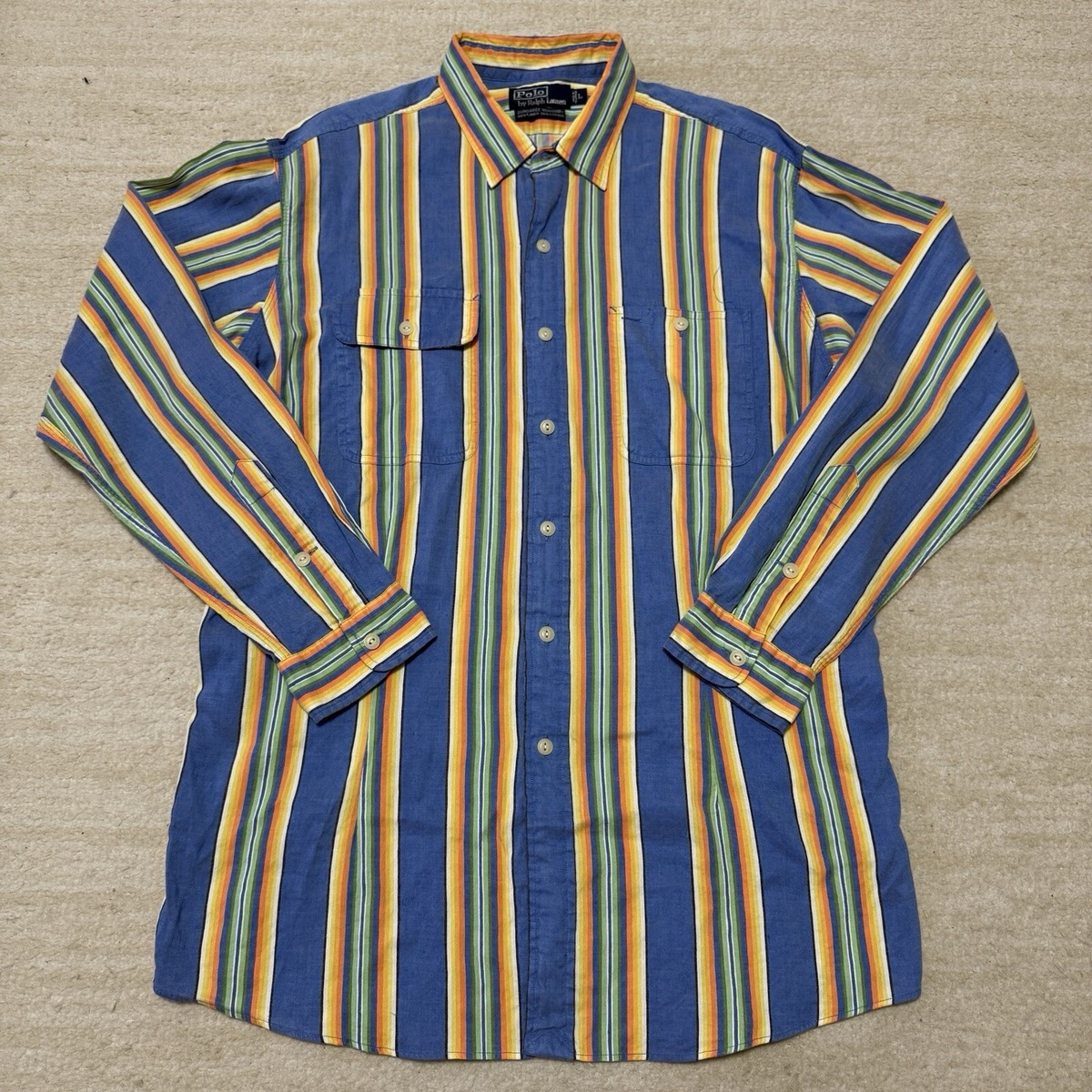 【ヴィンテージ】ralpn lauren DUNGAREE WORKSHIRT Polo by Ralph lauren dungaree workshirt mens size Large