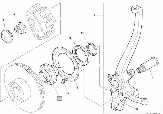 Bentley Arnage Front Wheel Hub & Bearing