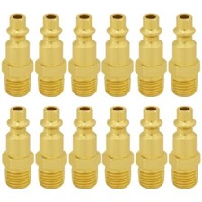 12PCS 1/4 Inch NPT Male Industrial Air Hose Quick Connect Air Plug Fittings