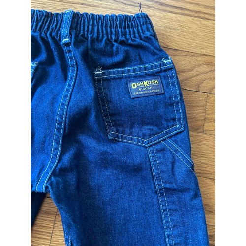 GUC OshKosh Little Kids Unisex Blue Jeans / Denim Pants 6 VINTAGE Made In USA - Picture 2 of 5