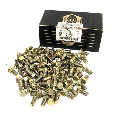 Brighton 3/8-16x3/4 Inch Grade 8 Hex Cap Screw 450134-100 [Lot of 100] NOS