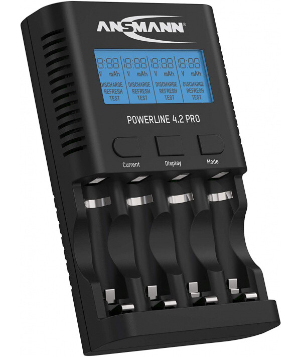 Chargeur intelligent Ansmann Powerline 4.2 Pro avec diagnostic automatique LCD et USB