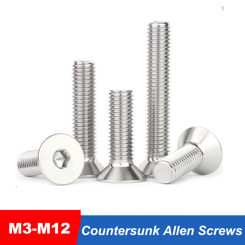 Bündige Montage Schrauben Senkkopfschrauben DIN 7991 – M3 Bis M10, Innensechskant, V2A Edelstahl, 10er Pack DIN 7991 V2A Schrauben