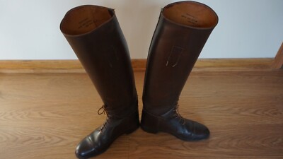 Bottes d'équitation en cuir noir Marlborough fabriquées en Bottes d'équitation en cuir noir Marlborough fabriquées en