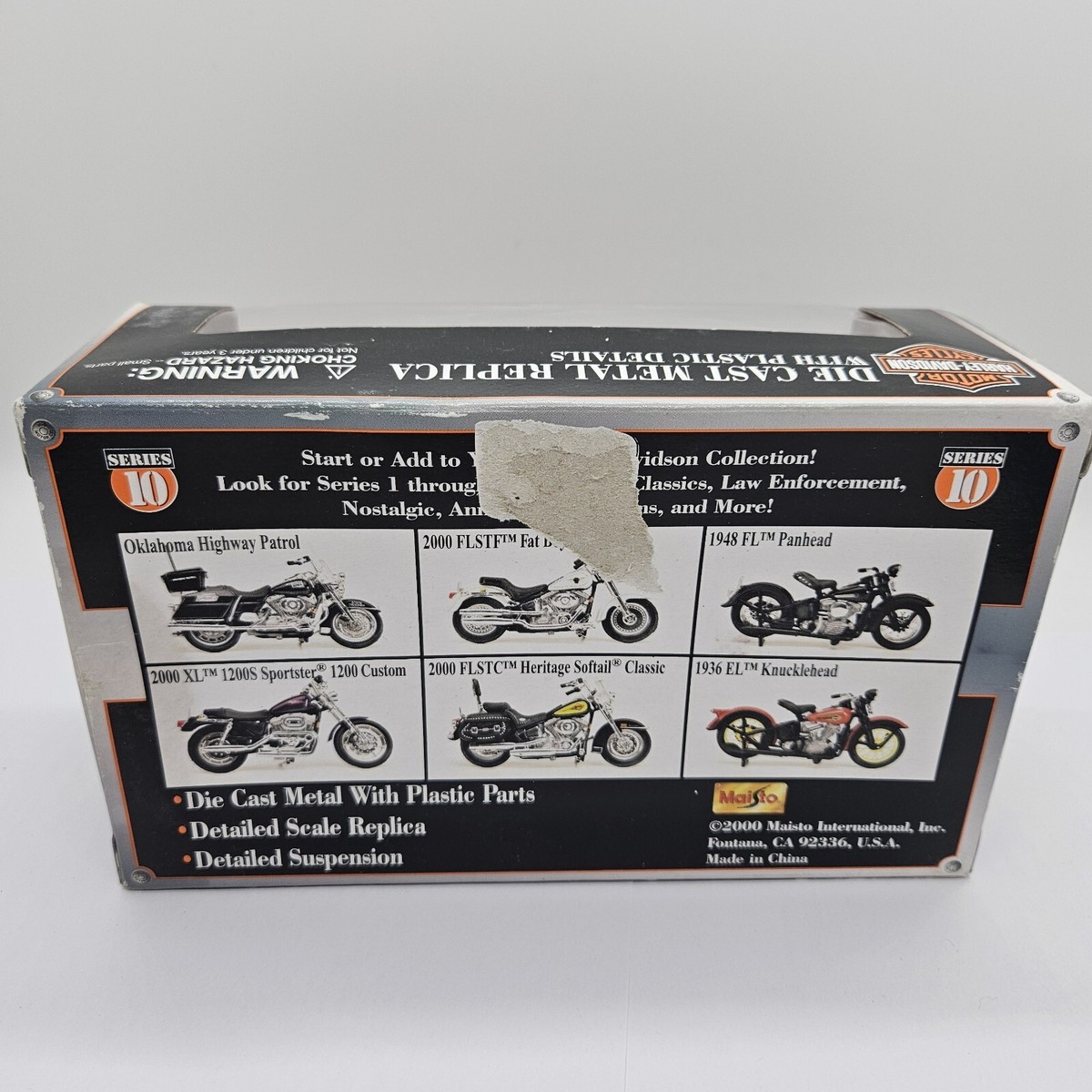 Harley Davidson Maisto 1:18 Diecast 2000 FLSTC Heritage Softail