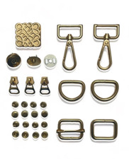 25mm bag Making Kit in Gold Hardware Starter Kit -Bag accessories Clips 29Pcs