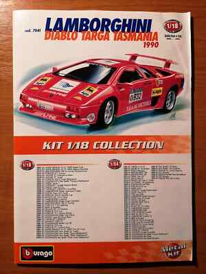 Bburago 1990 Lamborghini Diablo Targa cod. 7041 Metal Kit 1/18