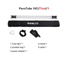 Nanlite Pavotube 15C 77cm/30C 117cm RGBW Handheld Led Video Light 2700K-6500K 