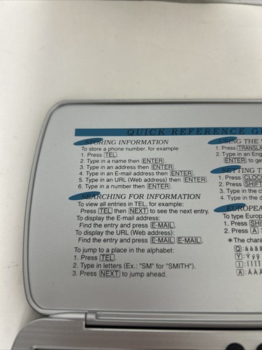 Sharp EL-6910 Silver Qwerty Standard Keyboard 64KB English Translating Organizer - Picture 4 of 9